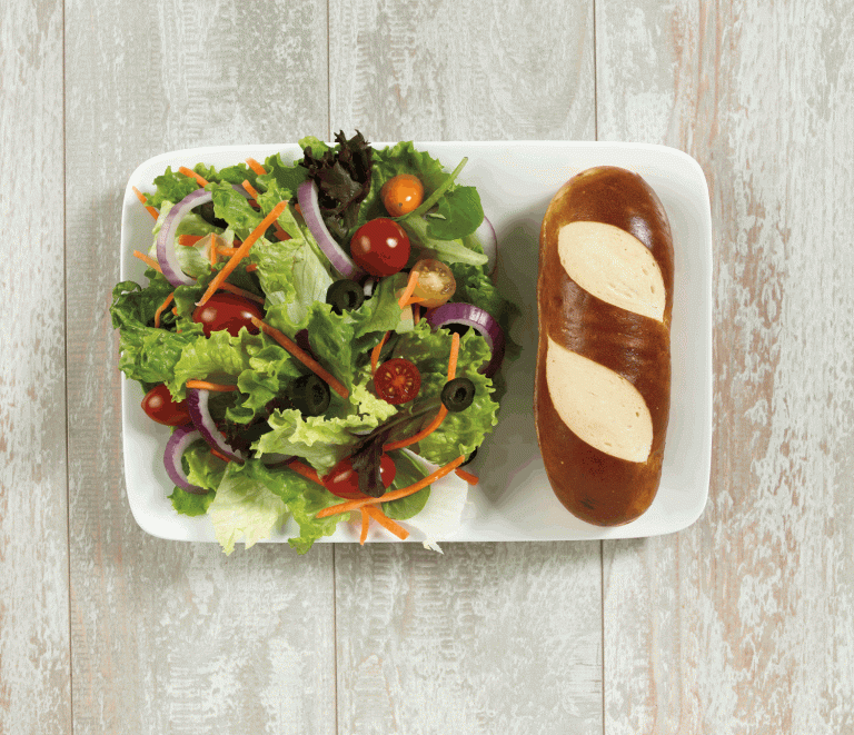 Pretzel Rolls and Salad Photo