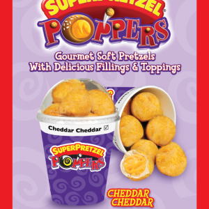 SUPERPRETZEL® Poppers™ Cheddar Cheddar Poster