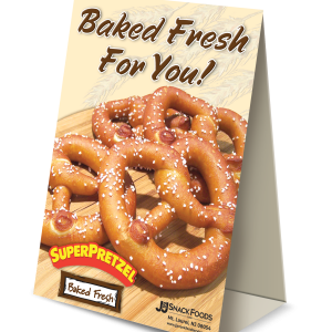 SUPERPRETZEL Fresh Baked Table Tents