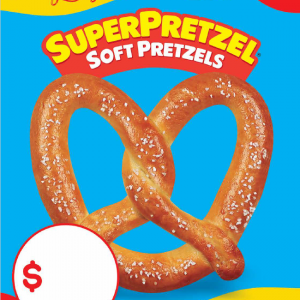SUPERPRETZEL® Soft Pretzel King Size Price Sign