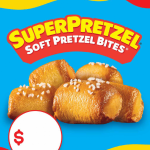 SUPERPRETZEL® Soft Pretzel Bites® Price Sign