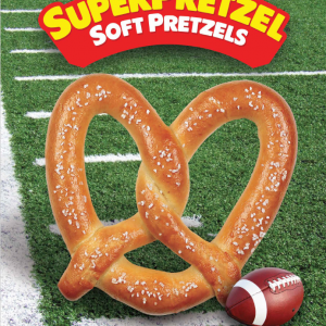 SUPERPRETZEL® Soft Pretzel King Size Football Themed Poster
