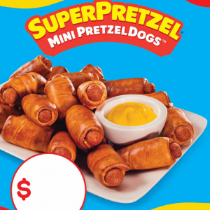 SUPERPRETZEL® PRETZELDOGS Price Sign