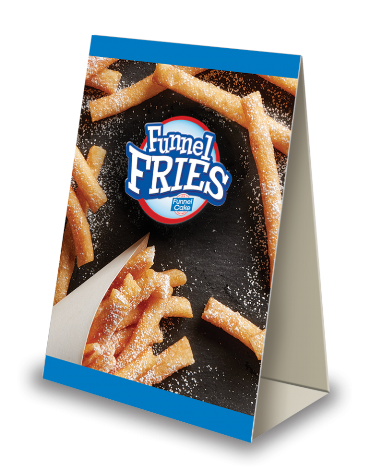 The Funnel Cake Factory® Funnel Cake Fries Table Tent J&J Snack Foods