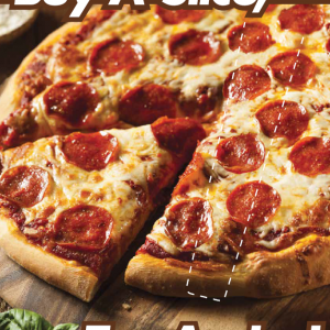 "Buy a Slice Try an Ice" Sign