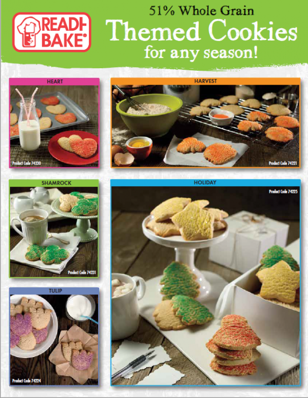 ReadiBake Whole Grain Themed Cookie Literature Sheet J&J Snack Foods