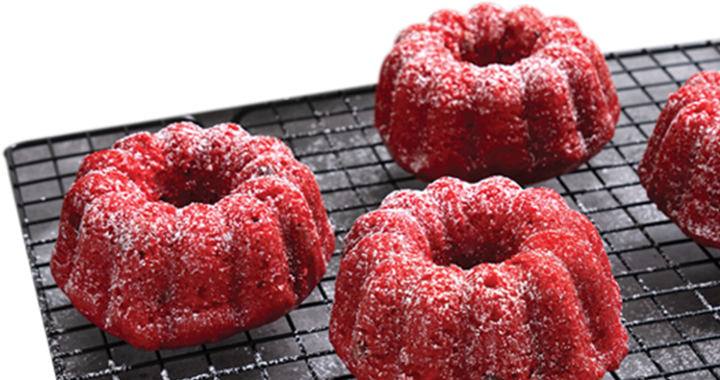 Mini Red Velvet Bundt Cakes