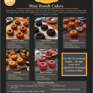 New Day® Mini Bundt Cakes Literature Sheet