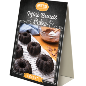 New Day® Chocolate Mini Bundt Cake Table Tent