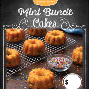New Day® Confetti Mini Bundt Cake Price Sign