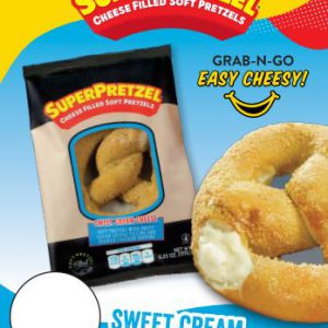 SUPERPRETZEL® Filled Soft Pretzel Sweet Cream Cheese IW Price Sign