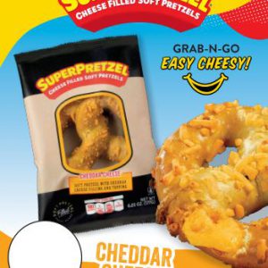 SUPERPRETZEL® Filled Soft Pretzel Cheddar Cheese IW Price Sign