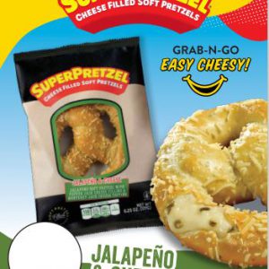SUPERPRETZEL® Filled Soft Pretzel Jalapeno-n-Cheese IW Price Sign
