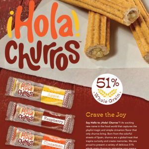 ¡Hola! Churros® 51% Whole Grain Literature Sheet