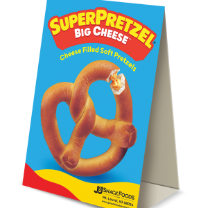 SUPERPRETZEL® BIG CHEESE™ Table tent