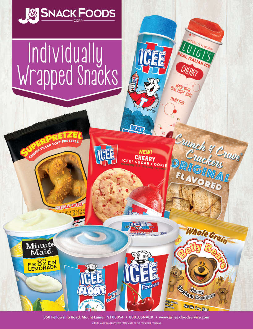 Individually Wrapped Snacks Literature Sheet J&J Snack Foods Corp.
