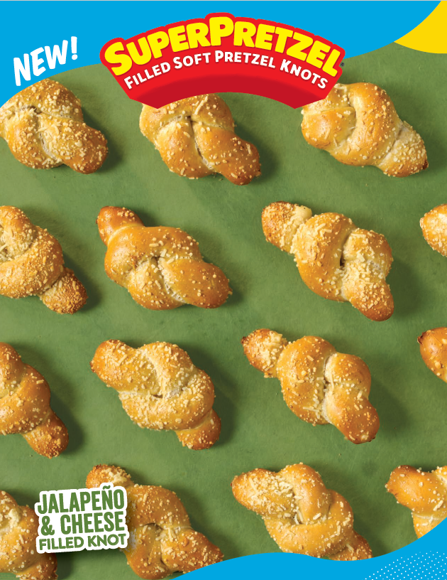 SUPERPRETZEL Jalapeno and Cheese Filled Knot Literature Sheet J&J