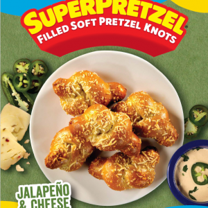SUPERPRETZEL® Jalapeno & Cheese Filled Soft Pretzel Knots Poster