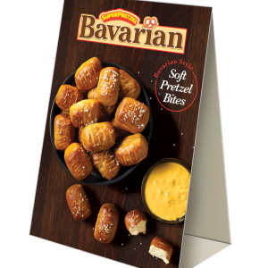 SUPERPRETZEL® Bavarian Soft Pretzel Bites Table Tent