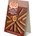 ¡Hola! Churros® Cajeta Filled Churros Table Tent callout image