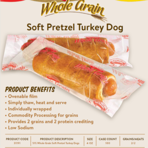 SUPERPRETZEL Whole Grain Turkey Dog