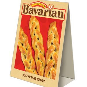 SUPERPRETZEL® Bavarian Soft Pretzel Braids Table Tent