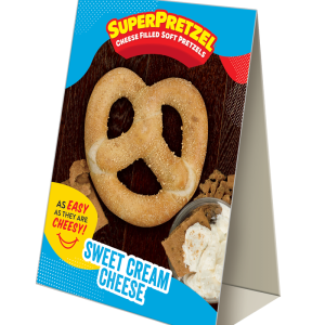 Pretzel Fillers® Sweet Cream Cheese Table Tent