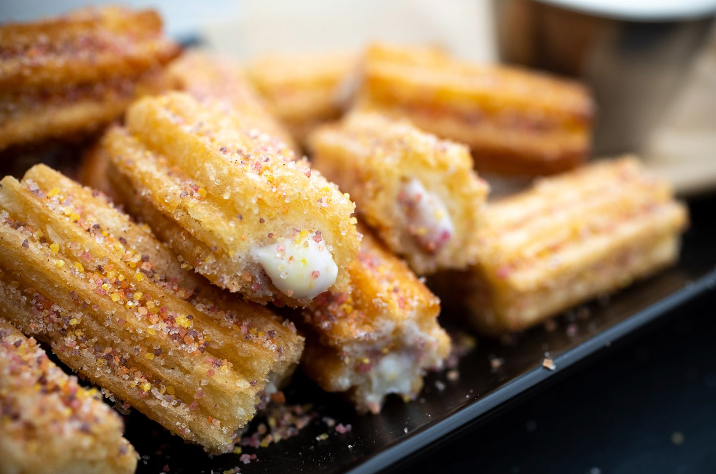 Birthday Cake Flavored Filled Churro Bites Birthday Cake Flavored Filled Churro Bites