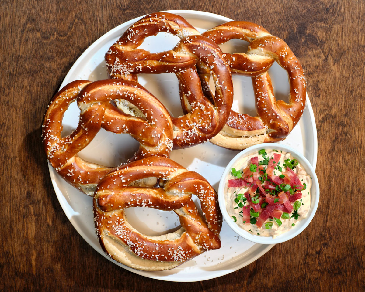These hand-crafted Brauhaus Pretzels are made for sharing and for driving bar sales.