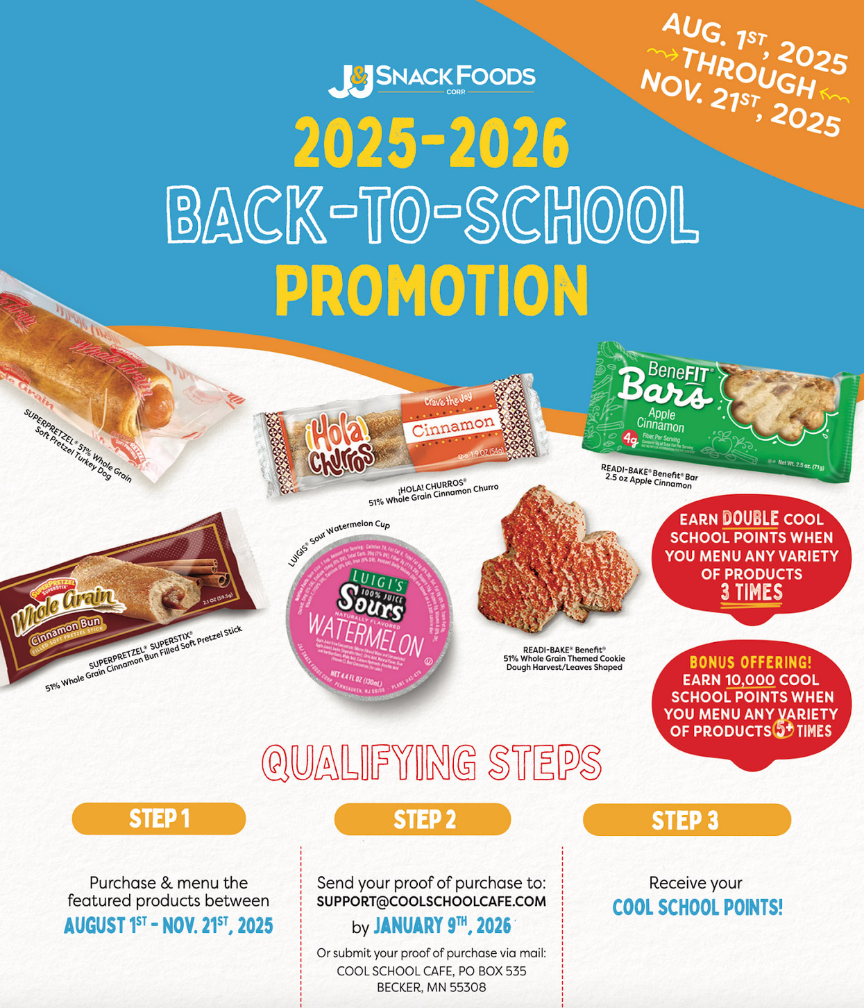 Want to Download your J&J Snack Foods Cool School Cafe Promotion Sheet NOW?